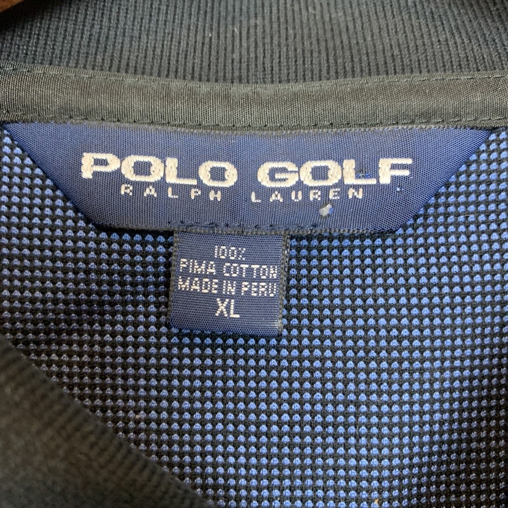 Polo‎ Golf Ralph Lauren Men Blue Black Check Cotton Short Sleeve Shirt Size XL - Picture 5 of 6